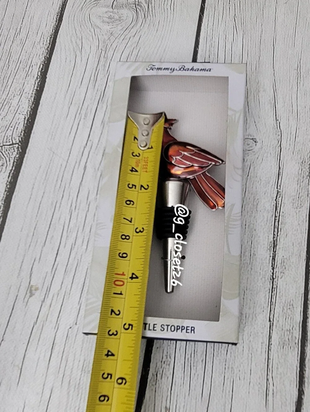 Tommy Bahama Red Bird Bottle Stopper